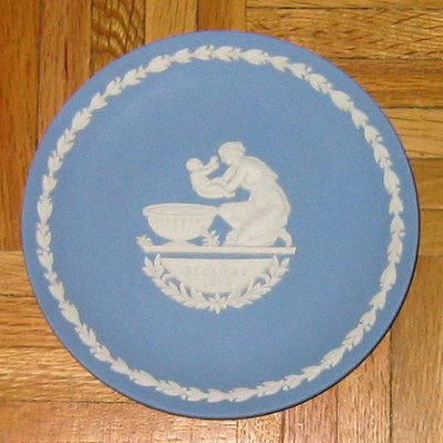 Wedgwood Jasperware plate: Mother's Day, Achilles
