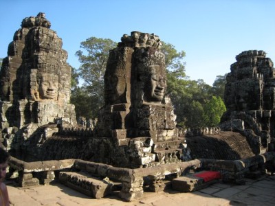 some of the Bayon's Khmer faces