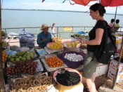 buying tainted jackfruit at the West Baray.  (severe food poisoning followed.)