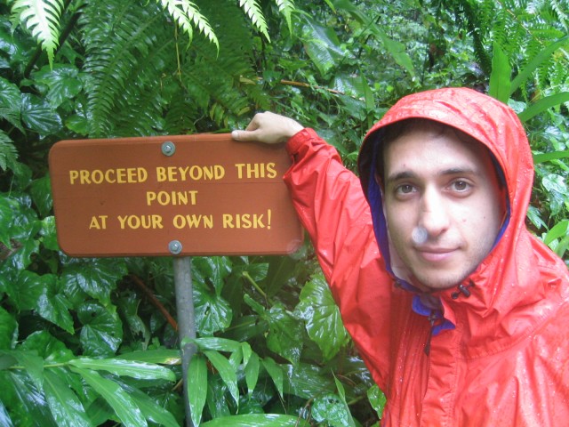 one of many warning signs on Dominica