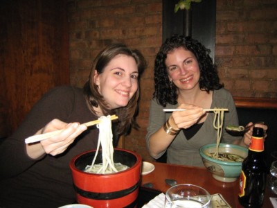 hot soba noodles at Honmura An