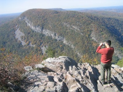 view of the Delaware Water Gap from Mount Tammany