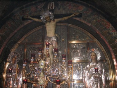 the Greek Orthodox section of the church of the Holy Sepulchre