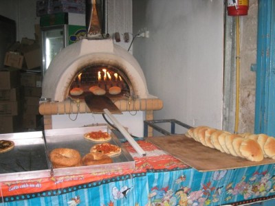 a pita oven in the Arab souk