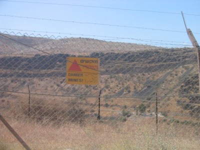 land mines along the Jordanian border