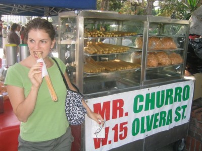 don't mess with Mr. Churro.
(This is his Olvera St. outpost.)