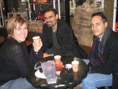 sipping Jacques Torres' hot chocolate