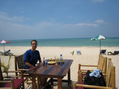 a delicious lunch on an idyllic white sand beach