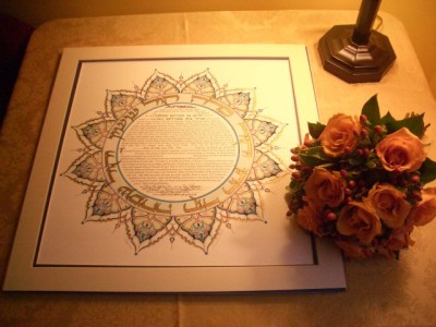 requisite artsy ketubah shot